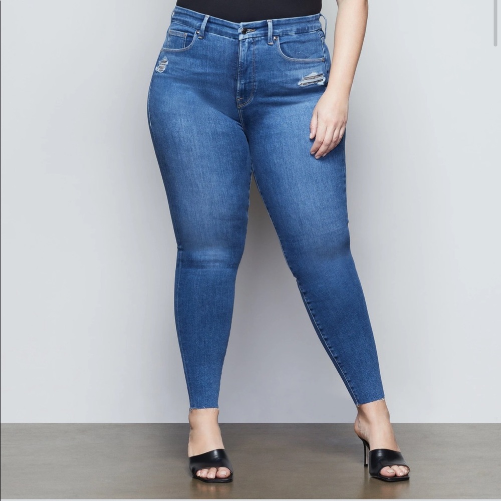 Good American Good Legs Zebra Pocket Jeans